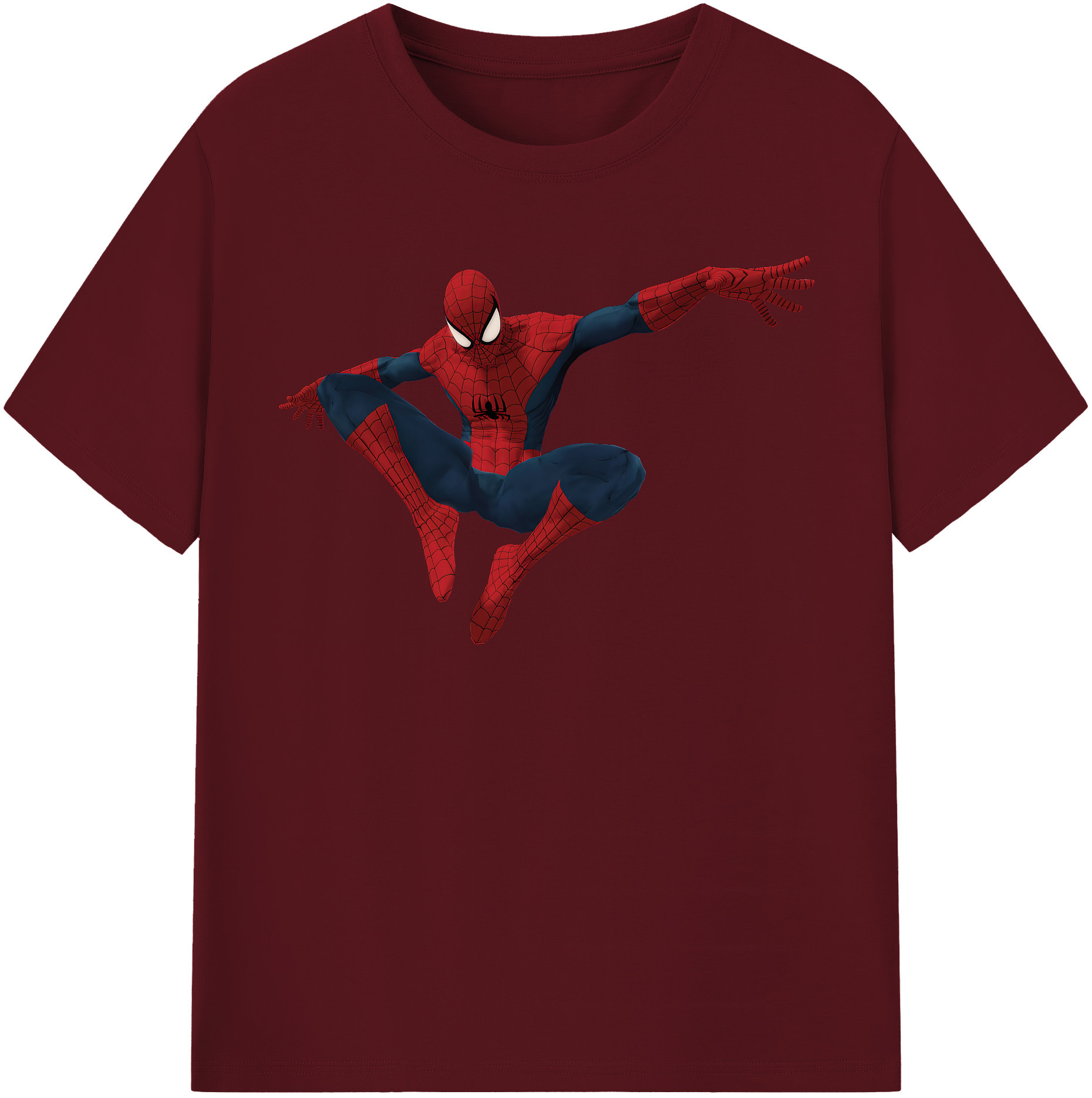 （画像用） Spider Man スパイダーマン 綿100％半袖Tシャツ（フロントプリント）
